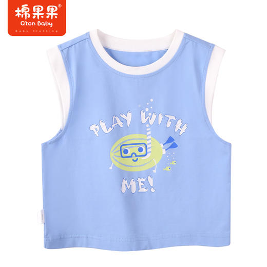 棉果果商场同款夏季男童男宝新品无袖T恤M212170223284 商品图0