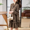 春夏新款，复古碎花长袖连衣裙HR-ZYF2317-1 商品缩略图0