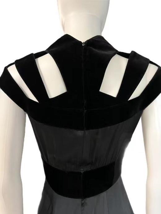 【投稿】喵娘精工@M64《薇安妮》丝绒拼接缎面连衣裙 商品图6