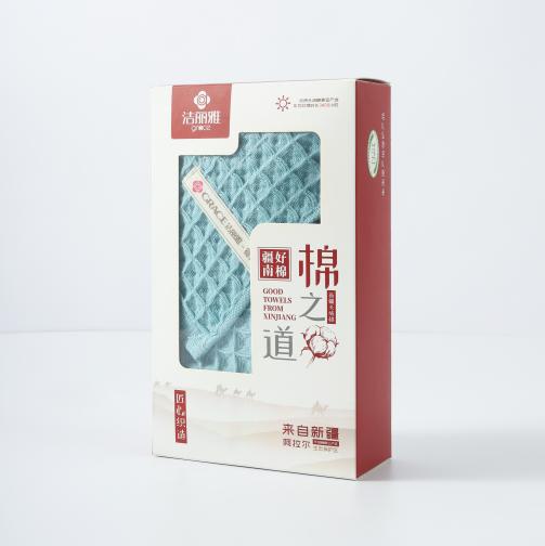 洁丽雅3A抗菌华夫格毛巾两条装礼盒 商品图7