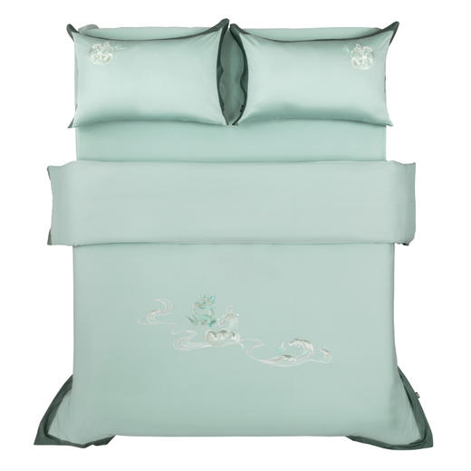 多喜爱山海经 60S新绒棉刺绣四件套 乘沨破浪/月明星鳐/潋滟文鳐/山灵曼路/山川意境/文鳐倚澜nt 商品图6