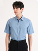 callisto蓝色桑蚕丝混纺短袖衬衫 SSSTS016C 商品缩略图0