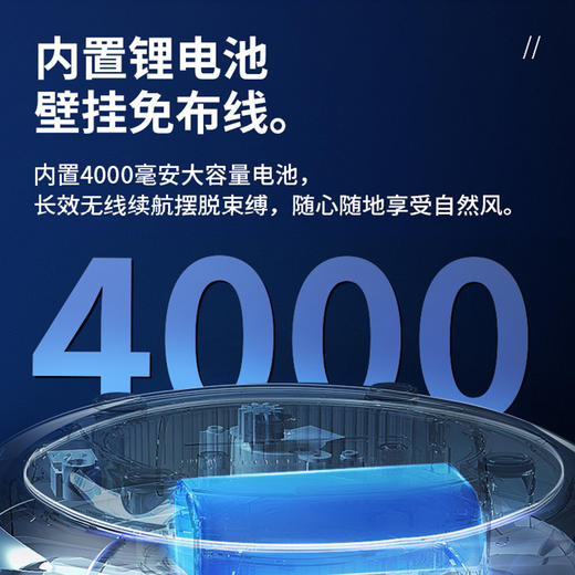 【壁挂/桌面两用】爱登无线悬浮循环扇E808/E808Y 可折叠/可壁挂/可摇头 4档风力调节 带夜间呼吸灯 商品图6