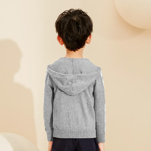 mettekids儿童针织衫秋季新款上衣男童中大童百搭休闲开衫毛衣 商品图3