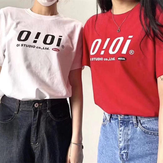 「8款配色！男女同款」韩版潮牌5252oioi短袖女 韩版运动宽松 情侣款休闲上衣小众打底衫 商品图3