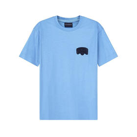 EMPORIO ARMANI 阿玛尼 男士字母徽标圆领短袖T恤 浅蓝色 3R1TBE 1JUVZ 0708