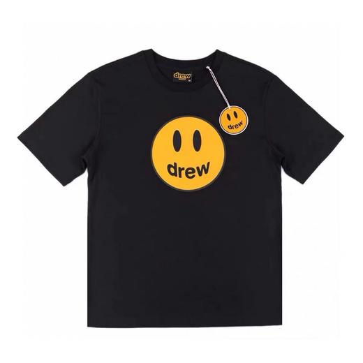 「九款配色！男女同款」Drew笑脸短袖Justin Bieber同款潮牌宽松棉情侣款T恤上衣 商品图4