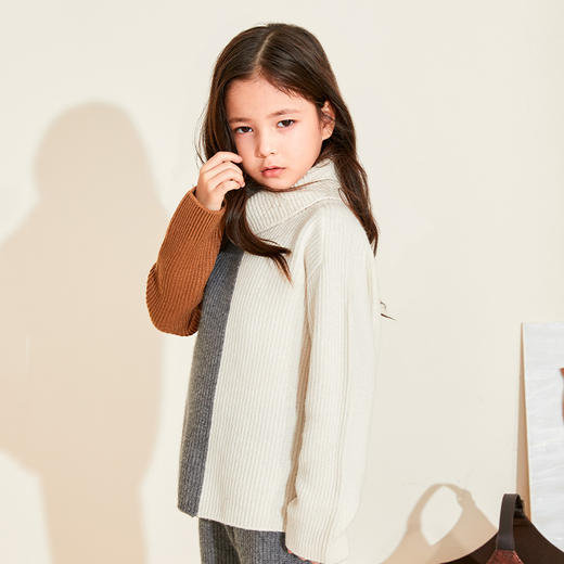 mettekids儿童羊绒衫春秋新款针织阔腿裤男童女童加厚毛衣套装 商品图0