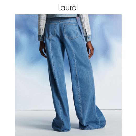  Laurel劳芮 气质拼接牛仔阔腿裤LWL341K05000 商品图9