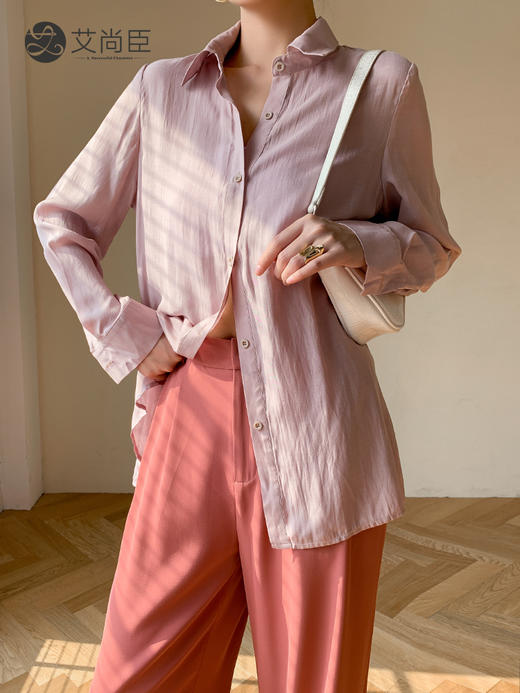 衬衫韩版薄款防晒外穿百搭宽松休闲长袖衬衣上衣 商品图1