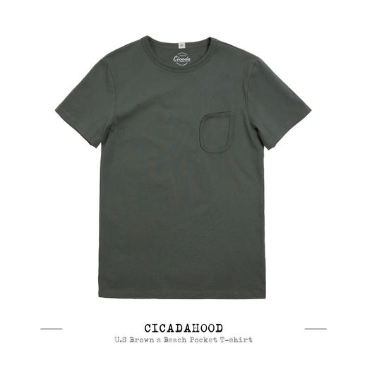 Cicadahood U.S Brown’s Beach Pocket T-shirt 美式复古运动T恤 商品图0