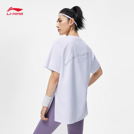 李宁（LI-NING）短袖T恤女春夏2023新品运动套头圆领休闲打底衫POLO衫ATST224 商品图1