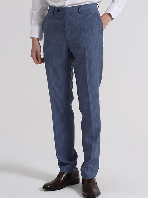 callisto蓝色全绵羊毛西裤 SSBWP012C 商品图0