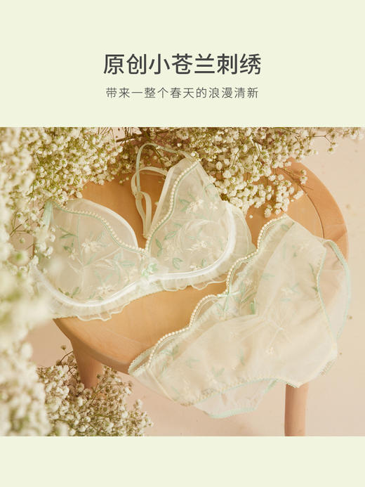 【铂金钻石积分兑换】奶糖派小苍兰文胸套装（下拉看具体兑换规则） 商品图1