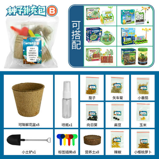 【一起种植吧，激发孩子探索自然科学的奥秘】 学优马阳光房儿童种植套装玩具种子观察窗小学生幼儿园DIY种菜盆 商品图12