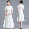 QYM MG7766-Y改良旗袍裙中式蕾丝连衣裙 商品缩略图2