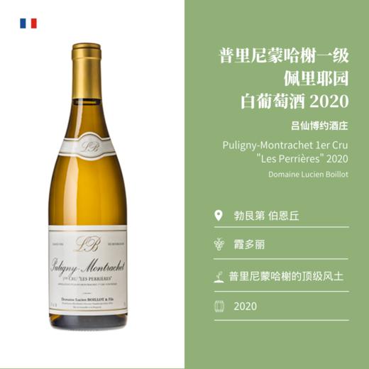 吕仙博约酒庄 普里尼蒙哈榭一级 佩里耶园 白葡萄酒Lucien boillot Puligny-Montrachet 1er cru Les Perrières 2020 商品图1