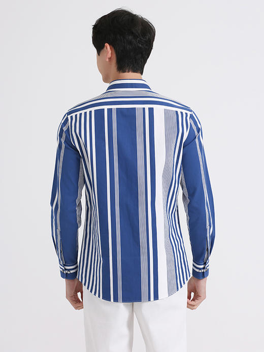 callisto蓝色全棉条纹衬衫 SSSTL031C 商品图2
