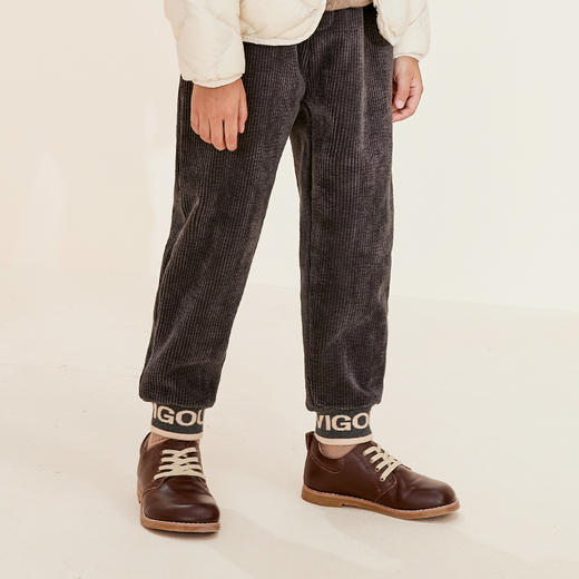 mettekids儿童加绒长裤春秋新款男童休闲裤子中大童宽松运动裤 商品图2