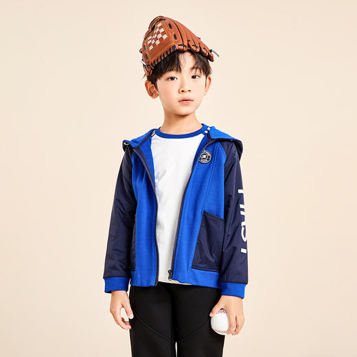 mettekids儿童外套男童2022春秋潮帅气夹克中大童撞色休闲童装 商品图2