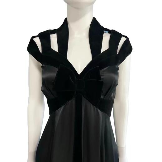 【投稿】喵娘精工@M64《薇安妮》丝绒拼接缎面连衣裙 商品图2