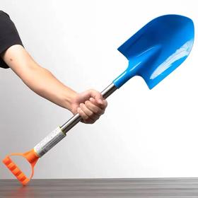 建雄不锈钢柄儿童加厚雪铲沙滩铲子玩具铲雪玩沙工具幼儿园挖土沙铲桶铁锹1把