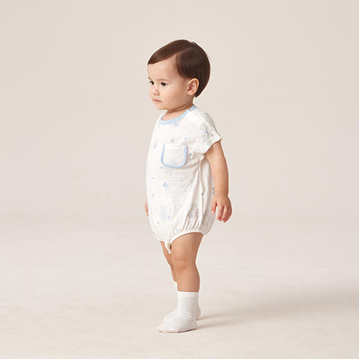 【商场同款】英氏宝宝衣服夏季连体短袖裆蛤男女宝包屁衣 商品图1