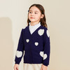 mettekids女童羊绒衫春秋新款v领儿童毛衣长袖爱心童装针织开衫 商品缩略图1