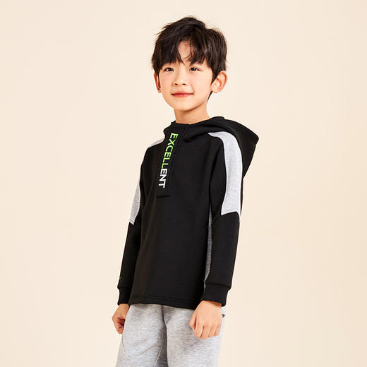 mettekids儿童卫衣2022春秋新款字母印花男童洋气时髦潮套头上衣 商品图2