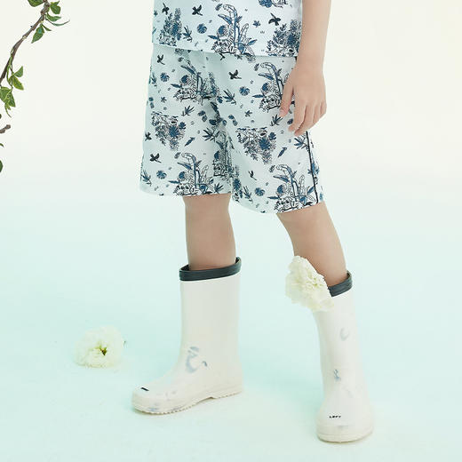 mettekids男童短裤2022夏季新款炸街韩版洋气儿童印花五分裤裤子 商品图1