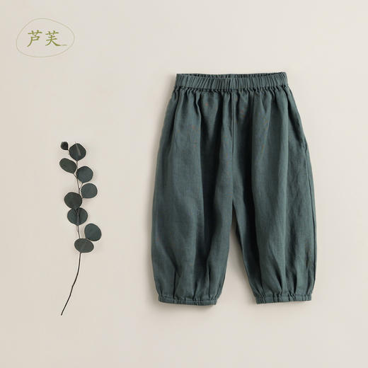 【马克珍妮 芦芙】夏装新款 女童100%天然亚麻灯笼裤230891 商品图4