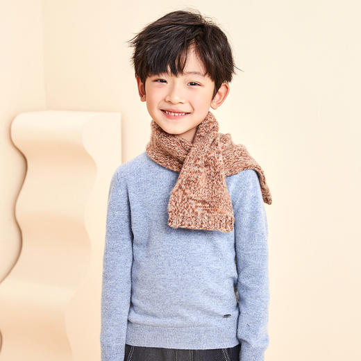 mettekids儿童羊绒围巾2022秋冬新款男童女童防风保暖针织围脖 商品图1