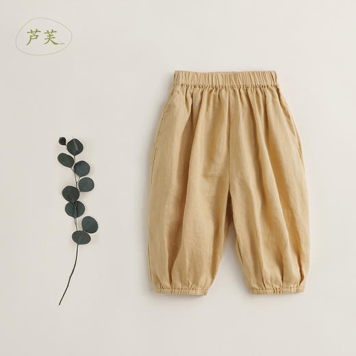 【马克珍妮 芦芙】夏装新款 女童100%天然亚麻灯笼裤230891 商品图3