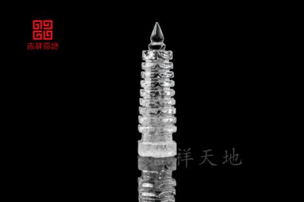 吉祥天地 .白水晶文昌塔 商品图0