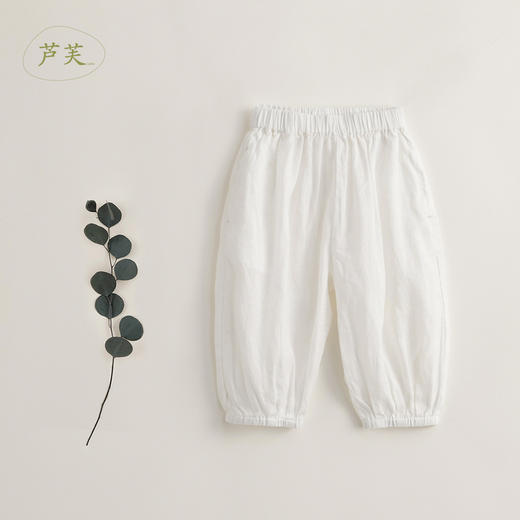 【马克珍妮 芦芙】夏装新款 女童100%天然亚麻灯笼裤230891 商品图2