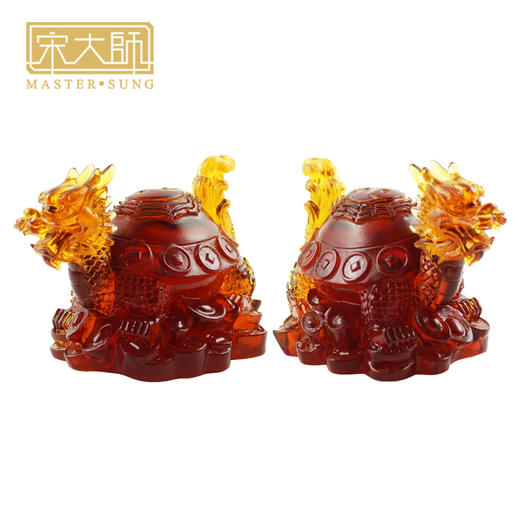 宋韶光新款 祥瑞龙头龟 古法琉璃摆件商务工艺礼品饰物 商品图5