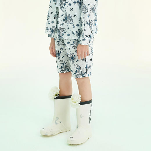 mettekids男童短裤2022夏季新款炸街韩版洋气儿童印花五分裤裤子 商品图3