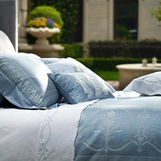 【ROYALCOVER】罗卡芙欧式刺绣100S双股贡缎套件新疆棉四件套 塞伦妮 商品图1