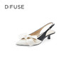 DFuse迪芙斯2023春季新款羊皮尖头蝴蝶结单鞋凉鞋女鞋DF31114043 商品缩略图9