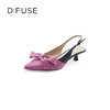 DFuse迪芙斯2023春季新款羊皮尖头蝴蝶结单鞋凉鞋女鞋DF31114043 商品缩略图6