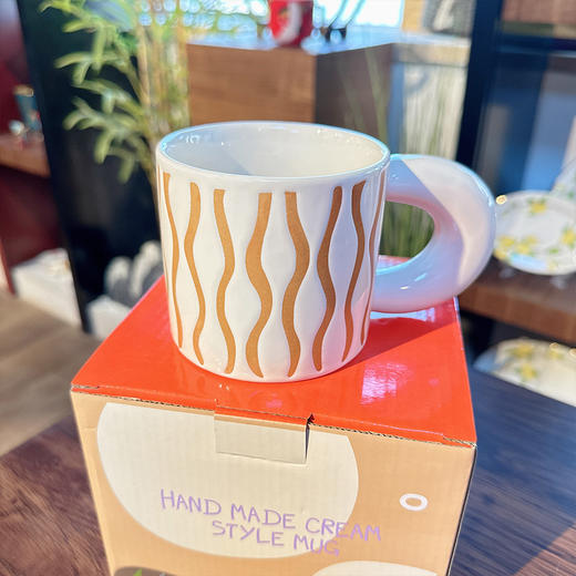 共禾京品ins手绘风陶瓷马克杯简约咖啡杯可爱创意早餐杯 商品图7