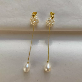 北京仓｜Bonvo-Pearl Drop-珍珠 耳环［希腊设计师］