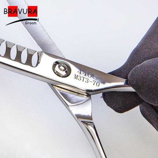 宠物经典弯鱼骨剪 M3T3-70  升级VG10钢材 意大利BRAVURAGROOM 商品图2