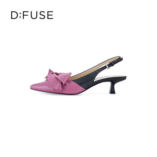 DFuse迪芙斯2023春季新款羊皮尖头蝴蝶结单鞋凉鞋女鞋DF31114043 商品图5