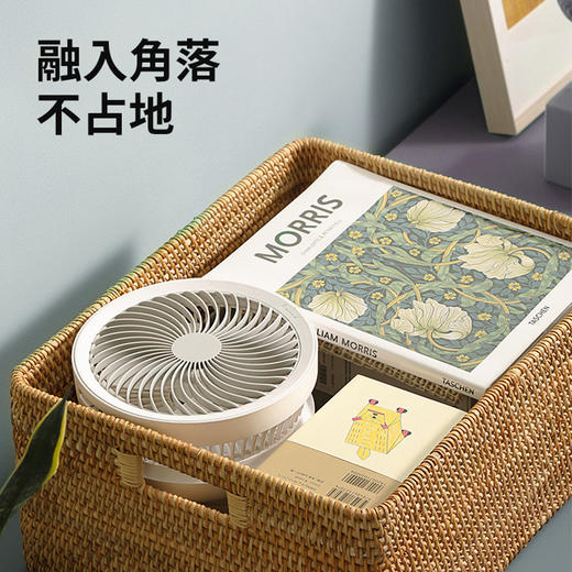 【壁挂/桌面两用】爱登无线悬浮循环扇E808/E808Y 可折叠/可壁挂/可摇头 4档风力调节 带夜间呼吸灯 商品图7