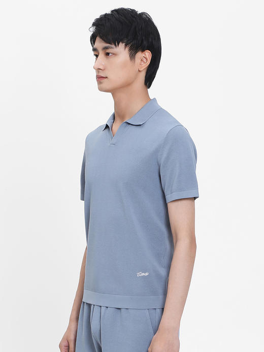 callisto浅蓝棉混纺T恤 SSTSS176C 商品图4