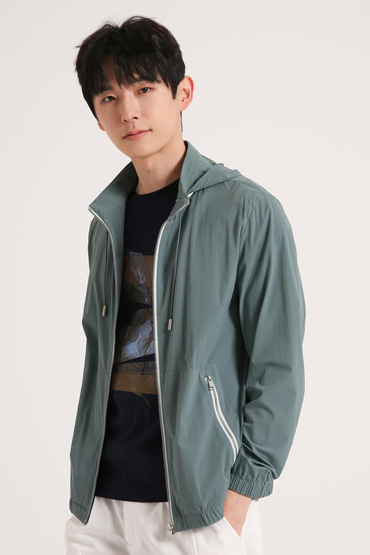 callisto绿色锦纶混纺夹克 SSFEJ153C 商品图2