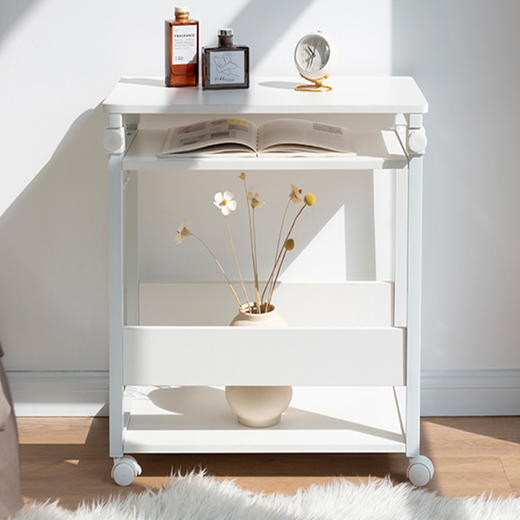 【秒杀】书房卧室桌子置物架多功能家用万向轮储物架书架杂物置物小推车 商品图2