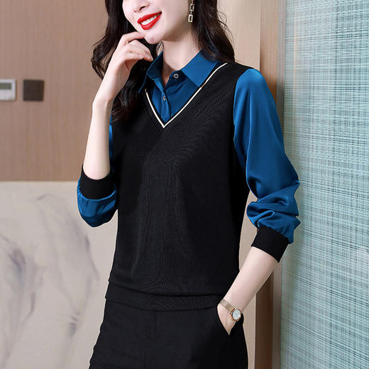 假两件衬衫春季新款中老年妈妈装QB-HGH6933 商品图0