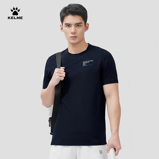 KELME卡尔美T恤男新生向网 夏季新款印花上衣网球运动圆领短袖T恤 商品图3